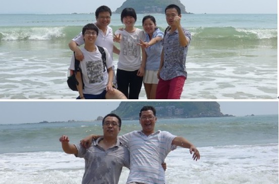 西冲海滩激情的一瞬间
